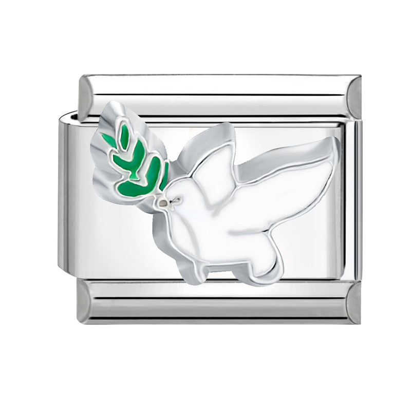 Wholesale Italian Charm Bracelet 9mm DIY Splicing Insect Series Stainless Steel Composable Bracelet