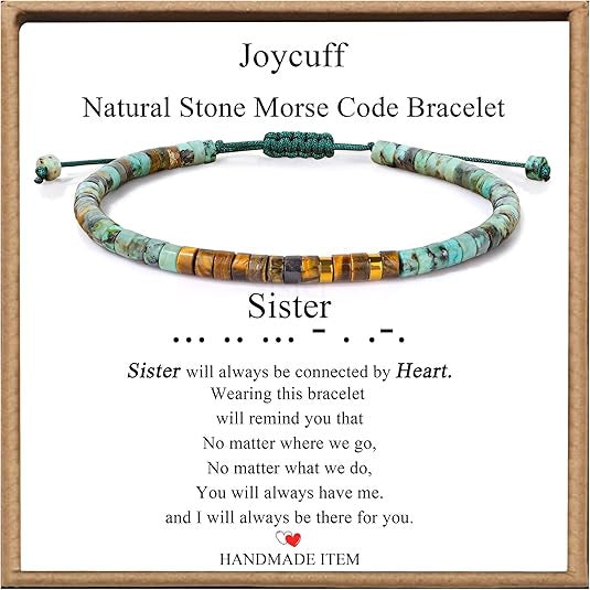 Wholesale Morse Code Tiger Eye Stone Bracelet Unisex Fashion Accessory Gift