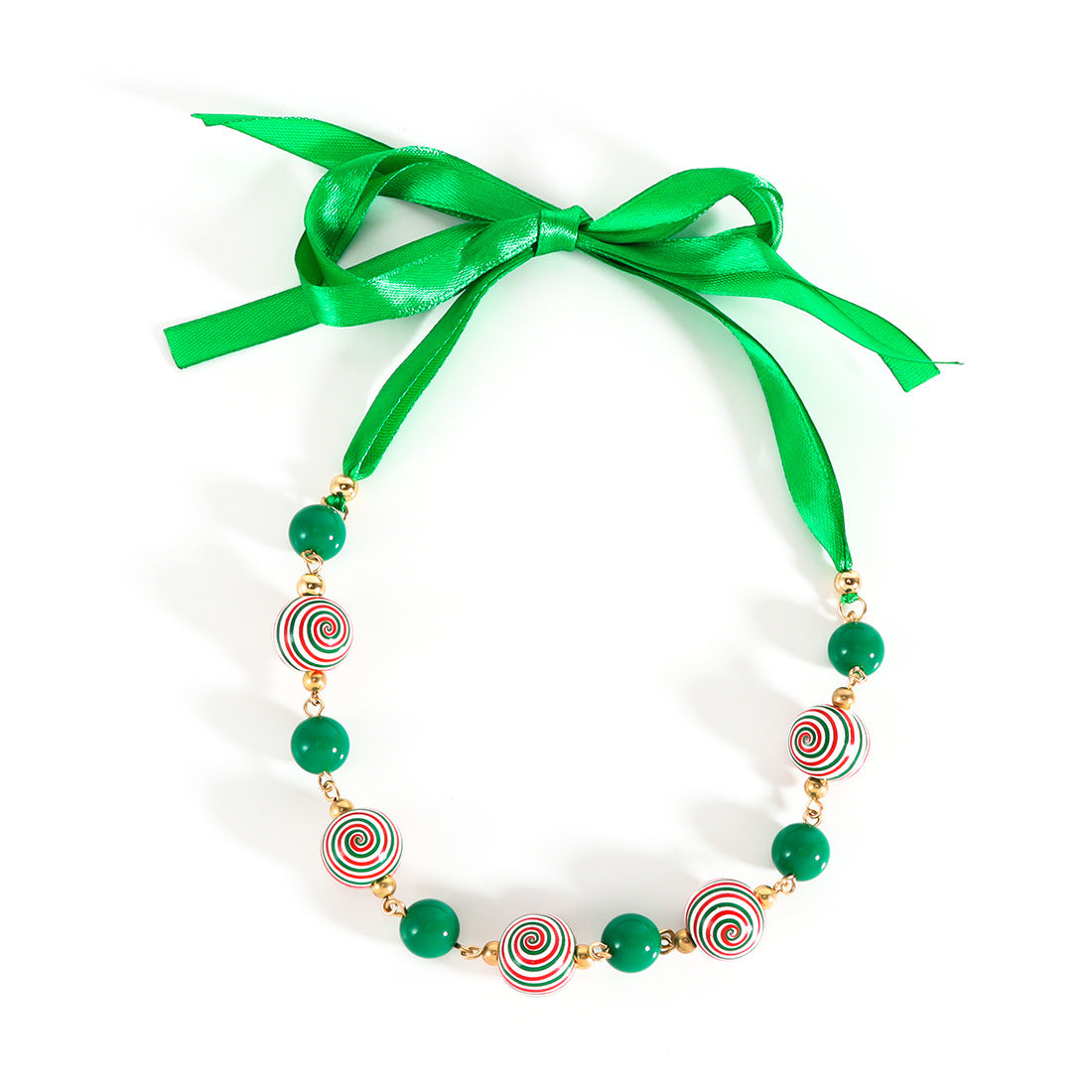 Wholesale Christmas Necklace  Chain Red Green White Beaded Necklaces