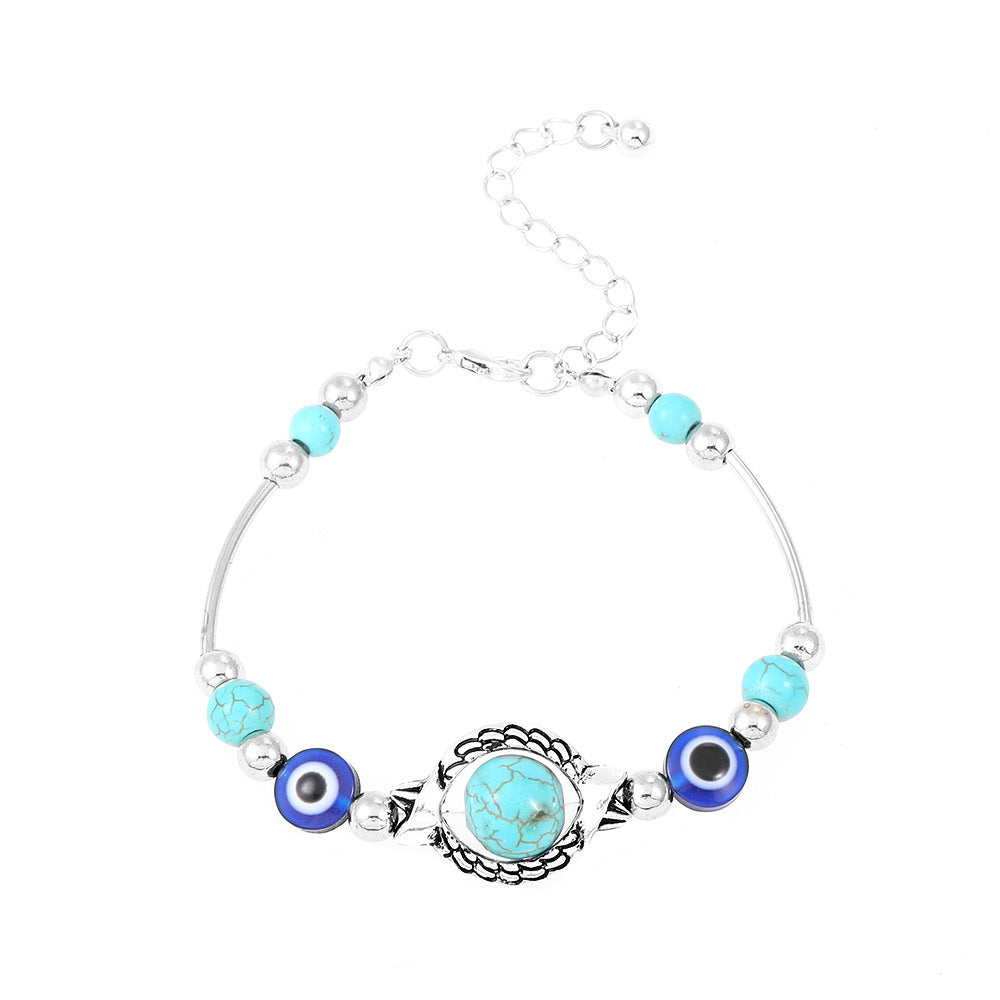 Wholesale Bohemian Turquoise Bead Bracelet Cross Starfish Turtle Design Fashion Accessory Gift for Resale