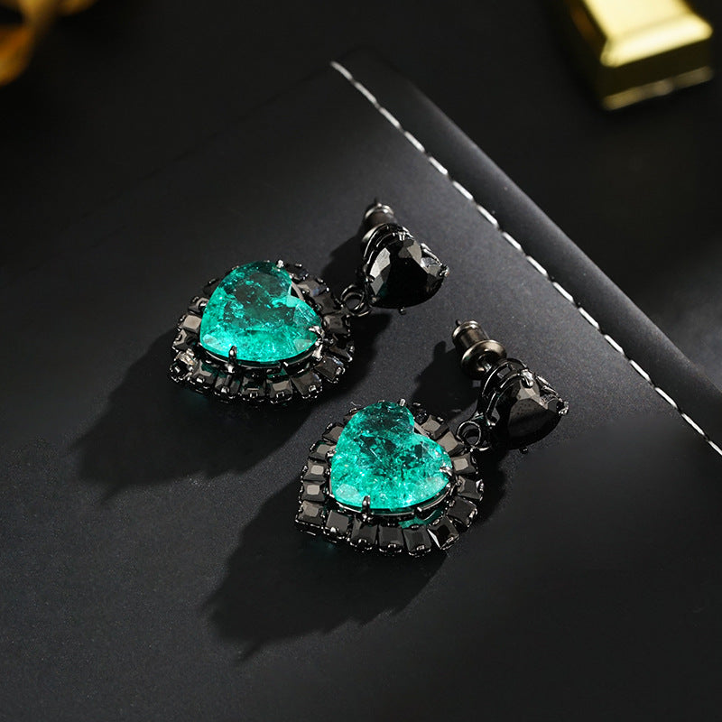 Wholesale  925 silver needle  luxury  love earrings