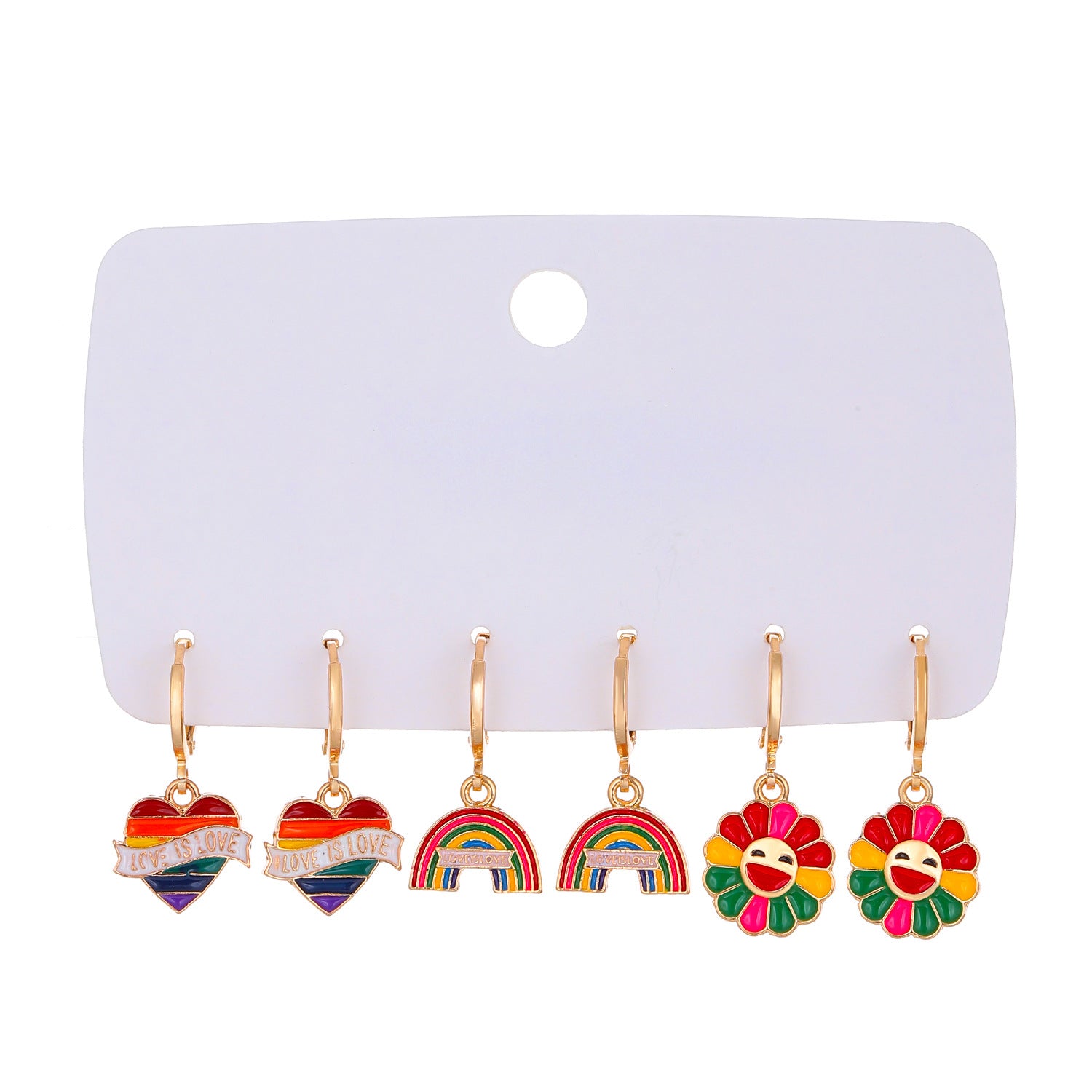 Wholesale Rainbow LGBT Earrings Set ACC-ES-QW002