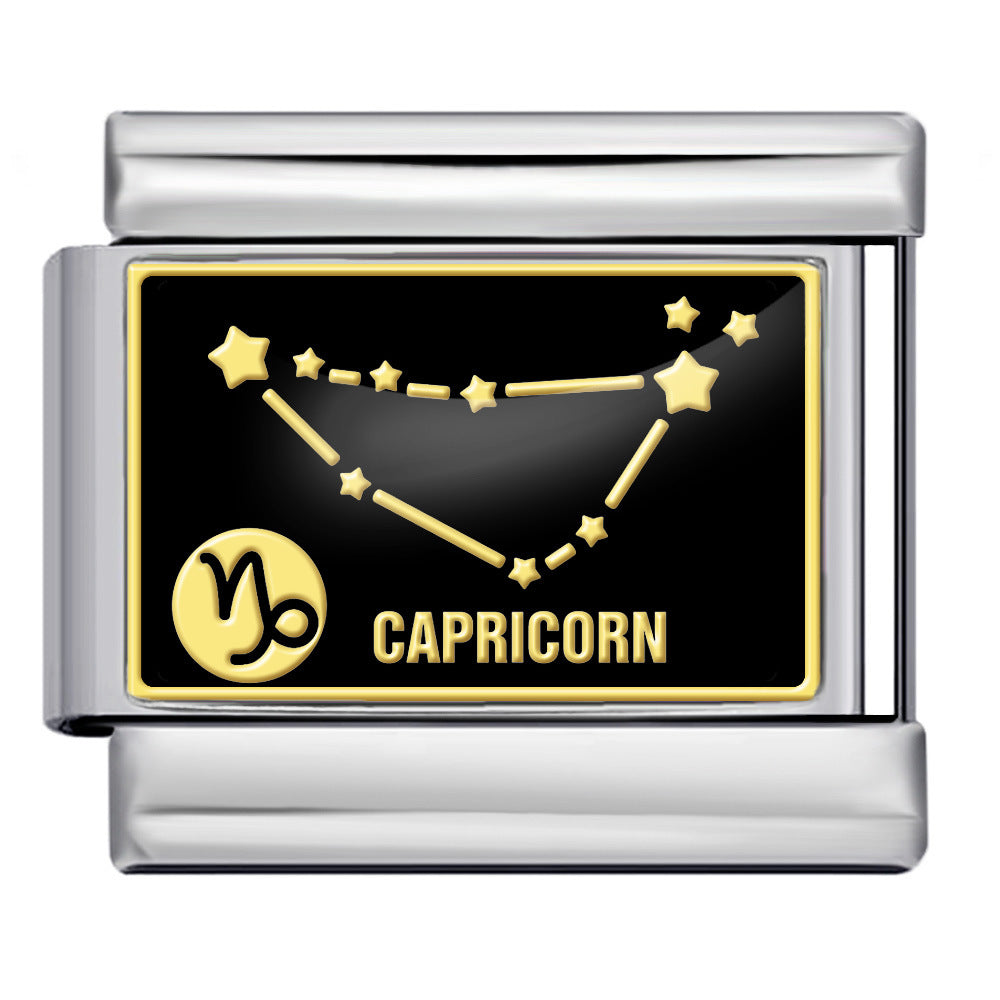 Wholesale  Italian module 12 constellations titanium steel welding DIY  bracelet