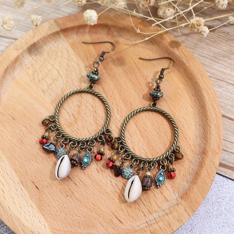 Wholesale Vintage Bohemian Ethnic Style Earrings ACC-ES-Luox004