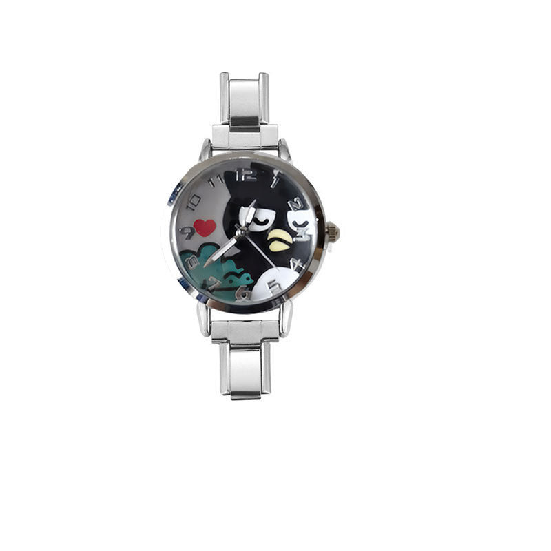 Wholesale Italian modular cartoon animation stainless steel strap student couple waterproof fashion women' s watch DIY disassembly wristwatch