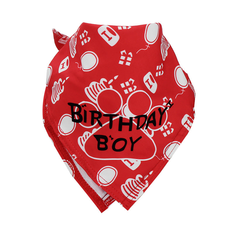 Wholesale Red Polyester Pet Triangle f For Dog Cat Birthday Party Gift Accessory