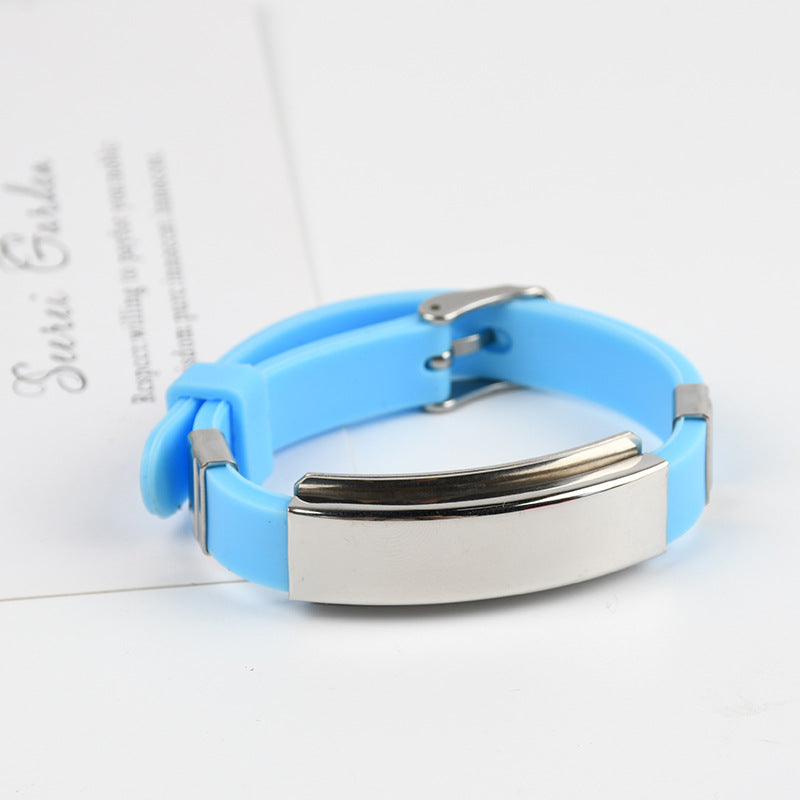 Wholesale Stainless Steel Silicone Bracelet