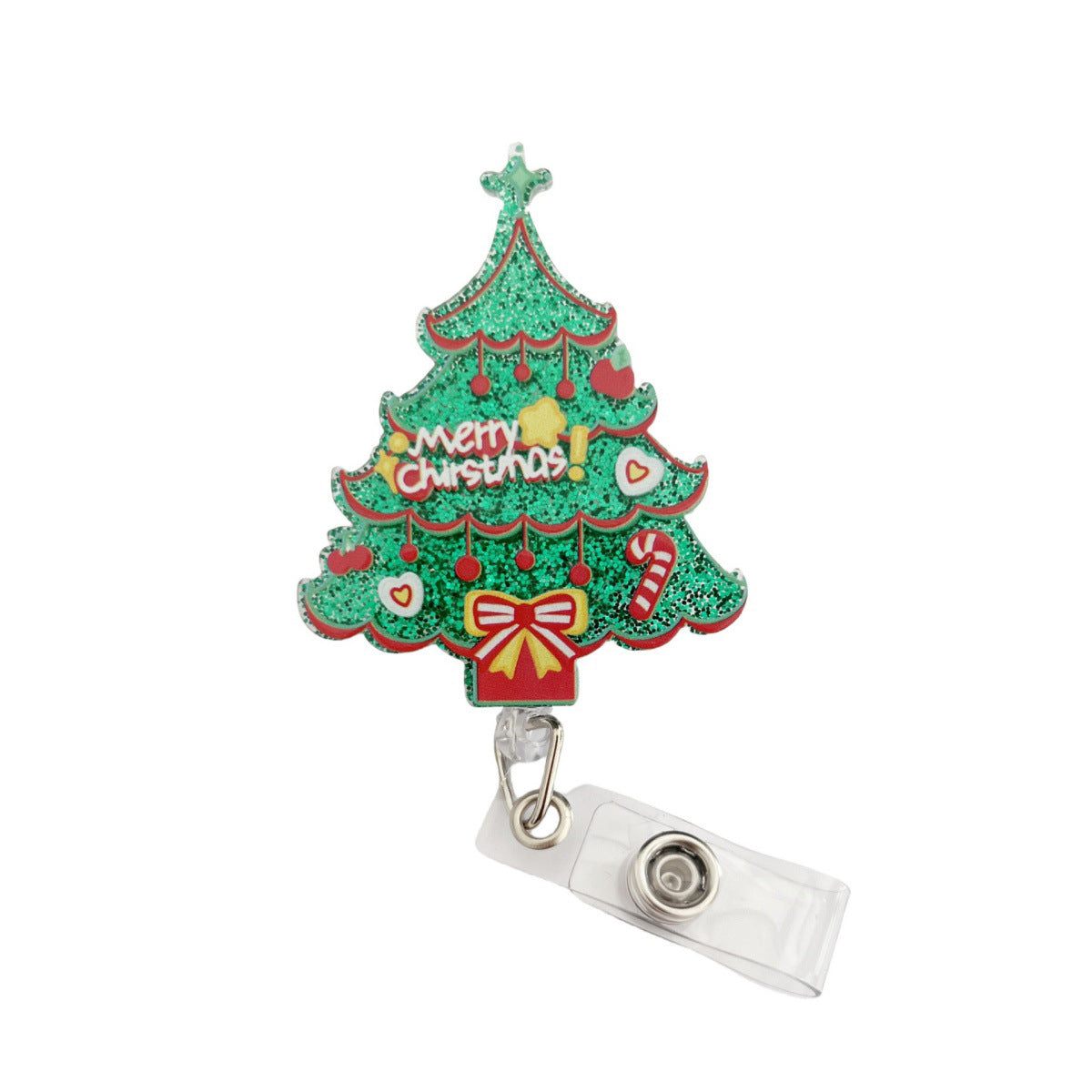 Wholesale acrylic Christmas tree medical   Badge Reels