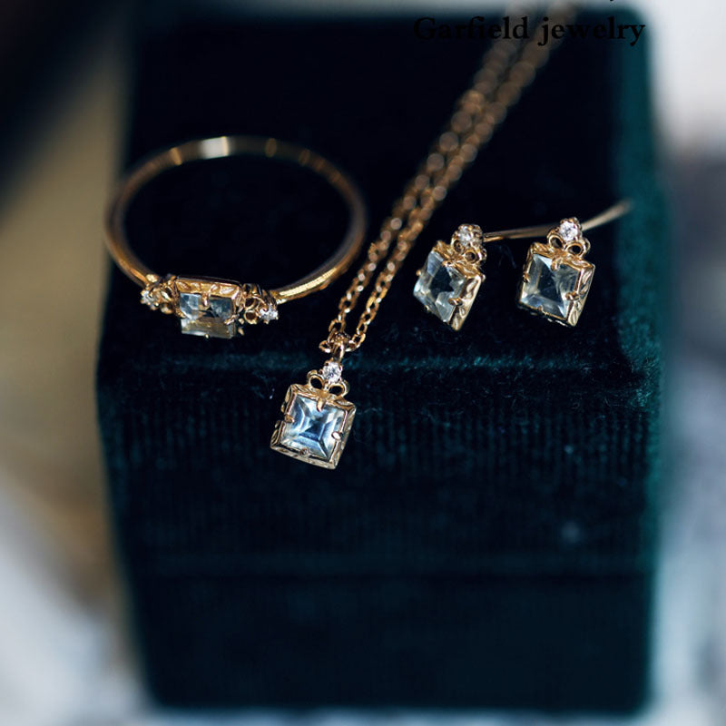 Wholesale 925 Sterling Silver Necklace Women's All-match  Sugar Topaz Pendant Necklaces