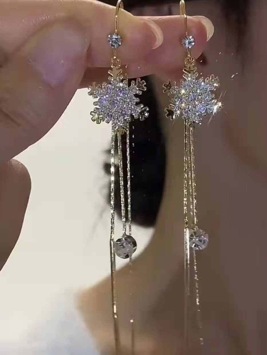 Wholesale long tassel flower earrings