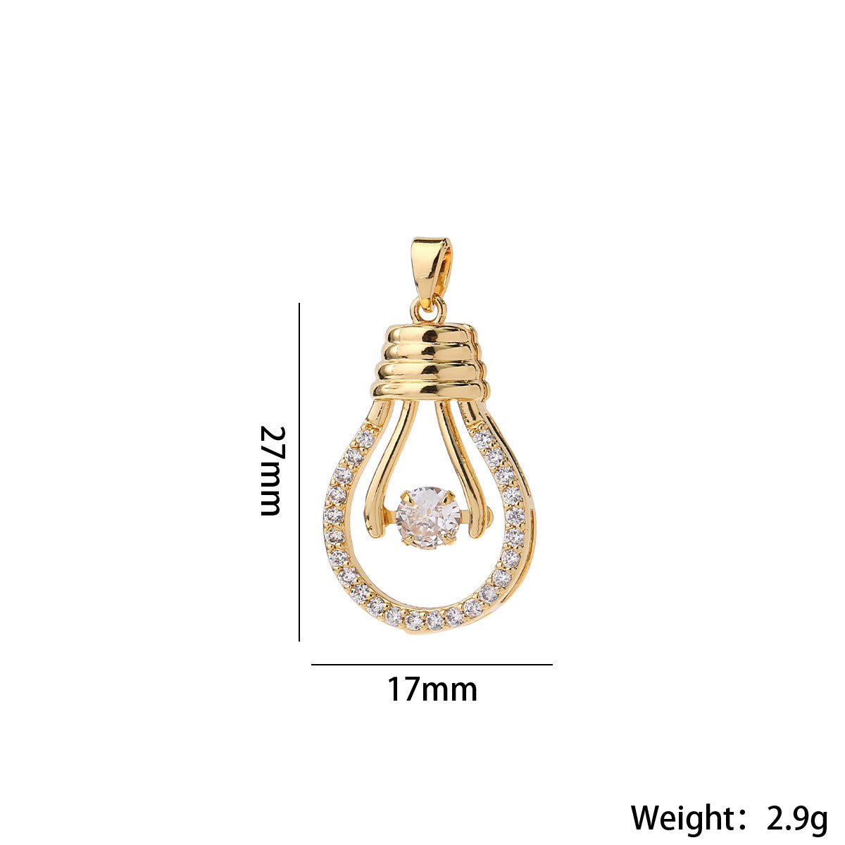 Wholesale Lip Shape Zircon Pendant Gold Plated Necklace Charm DIY Jewelry Making Fashion Accessory