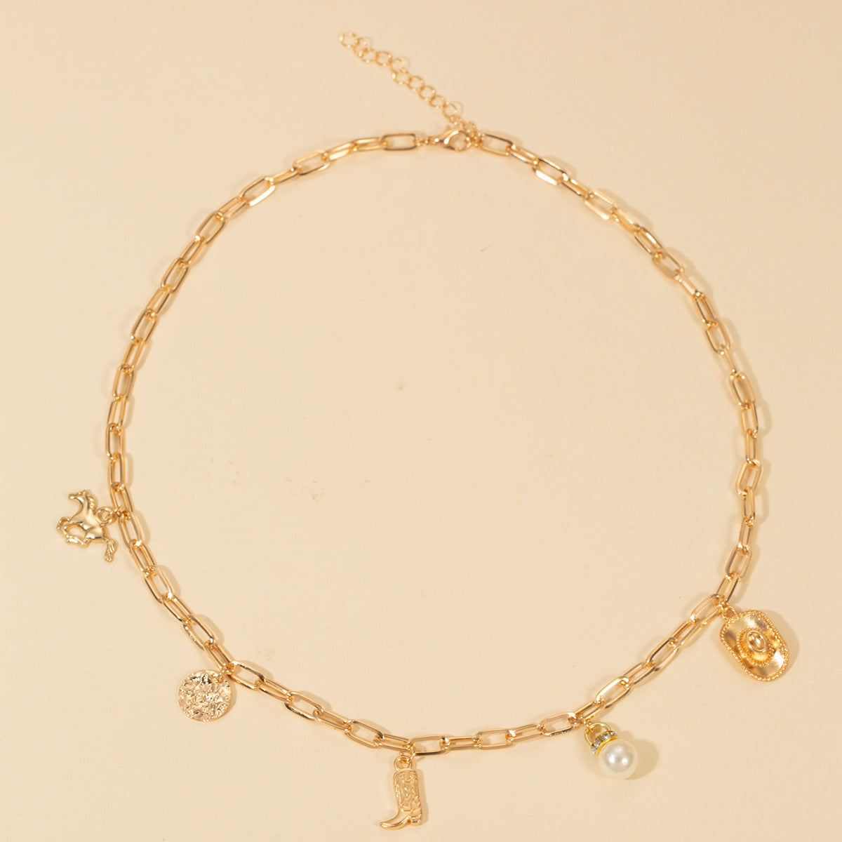 Wholesale Western Cowboy Bronco Hat Necklace