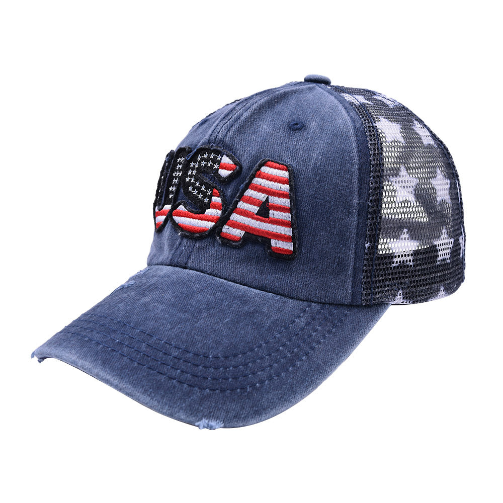 Wholesale American Independence Day USA Baseball Cap Flag Five-Pointed Star Hat ACC-HT-BaiZuzu002