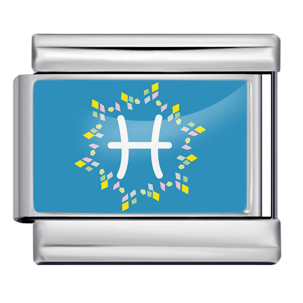 Wholesale Italian Charm Bracelet 9mm DIY 12 Contion Series  Creative Stainless Steel Composable Bracelet