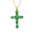 Wholesale  micro inlaid zircon necklace multi-color cross pendant hip hop necklace