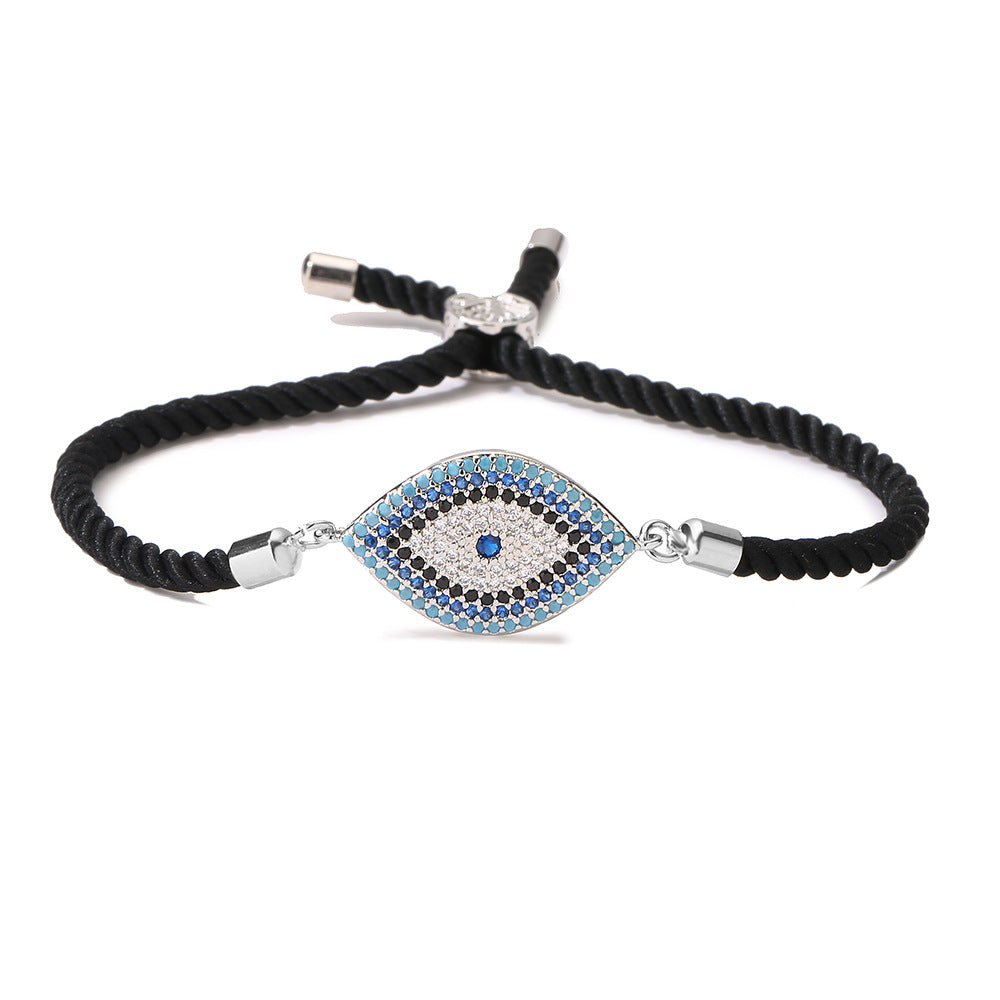 Wholesale Evil Eye Bracelet For Women Lucky Charm Copper Micro Pave Zircon Trendy Fashion Accessory For Everyday Wear
