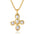 Wholesale Stainless steel goose soft stone cross zircon pendant necklace
