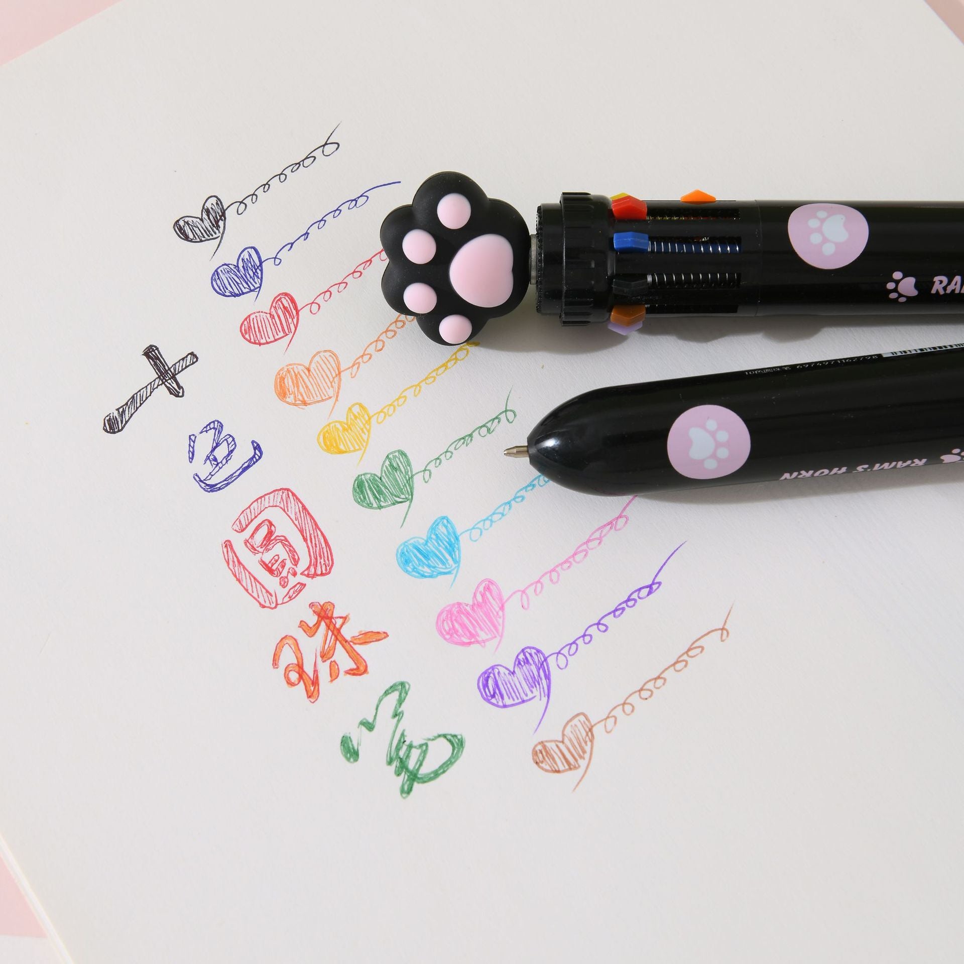 Wholesale Creative Cat Claw ten-color ballpoint pen