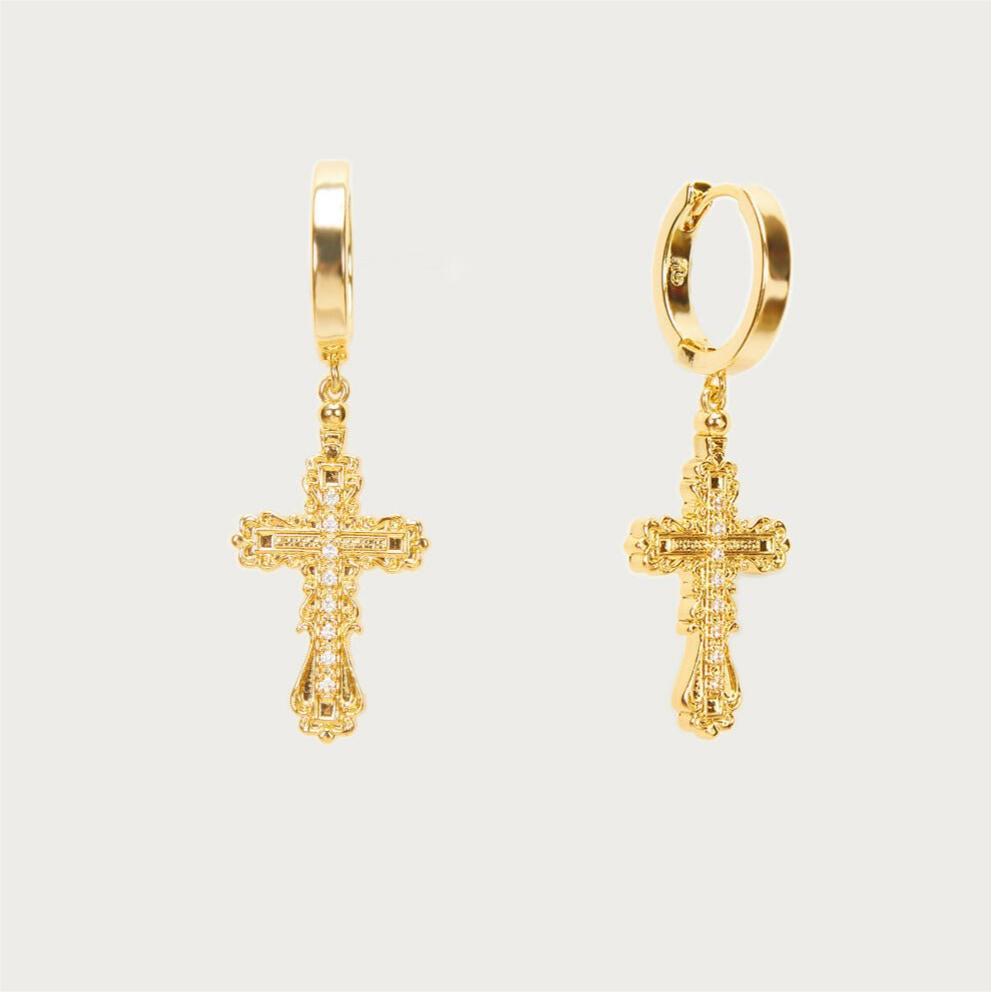 Wholesale Gothic Cross Necklace suit Female Shell Pearl Personalized Minimalist Necklace