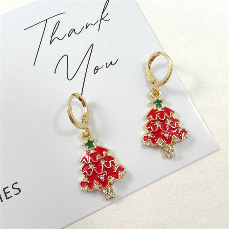Wholesale Christmas Tree Autumn and Winter Earrings