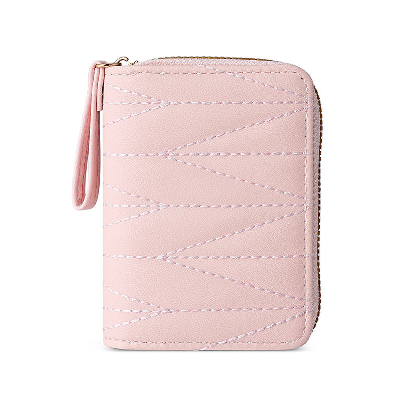 Wholesale Chic Macaron Pastel Accordion Card Wallet For Women PU Credit Card Organizer Everyday Casual Coin Purse