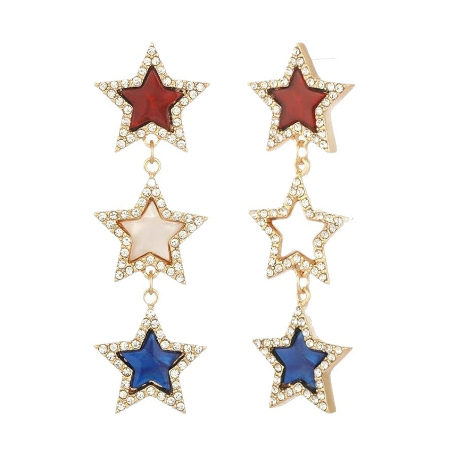 Wholesale Independence Day Earrings  Personality Creative Star Earrings