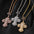 Wholesale  cross hip hop necklace  copper inlaid zircon all-match couple necklace