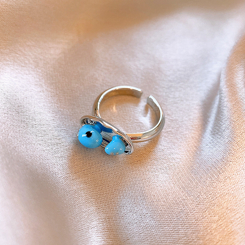 Wholesale Oil Drop Zircon Butterfly Pearl Ring ACC-RS-Huiih002