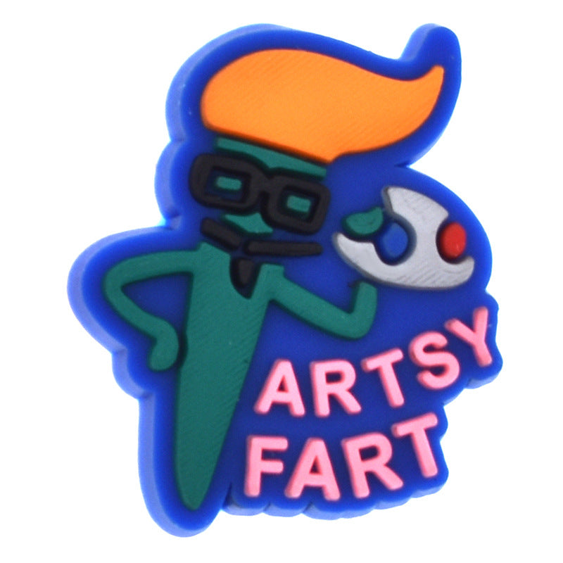 Wholesale Random 100pcs Monster Series PVC Soft Rubber Shoe Buckle Decoration ACC-SC-RYY073