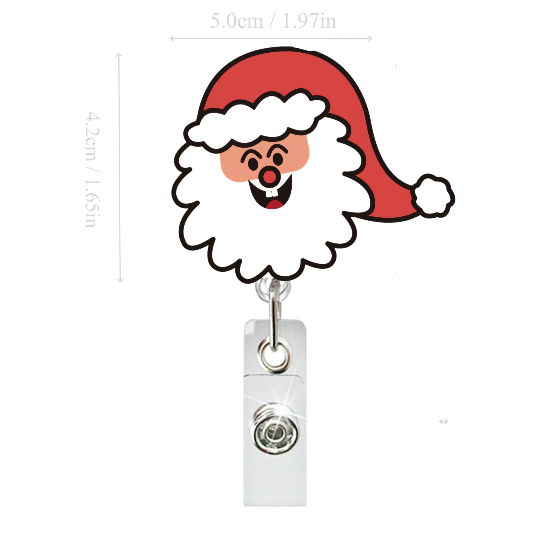 Wholesale Christmas Fun Acrylic Retractable Keychain Badge Reels