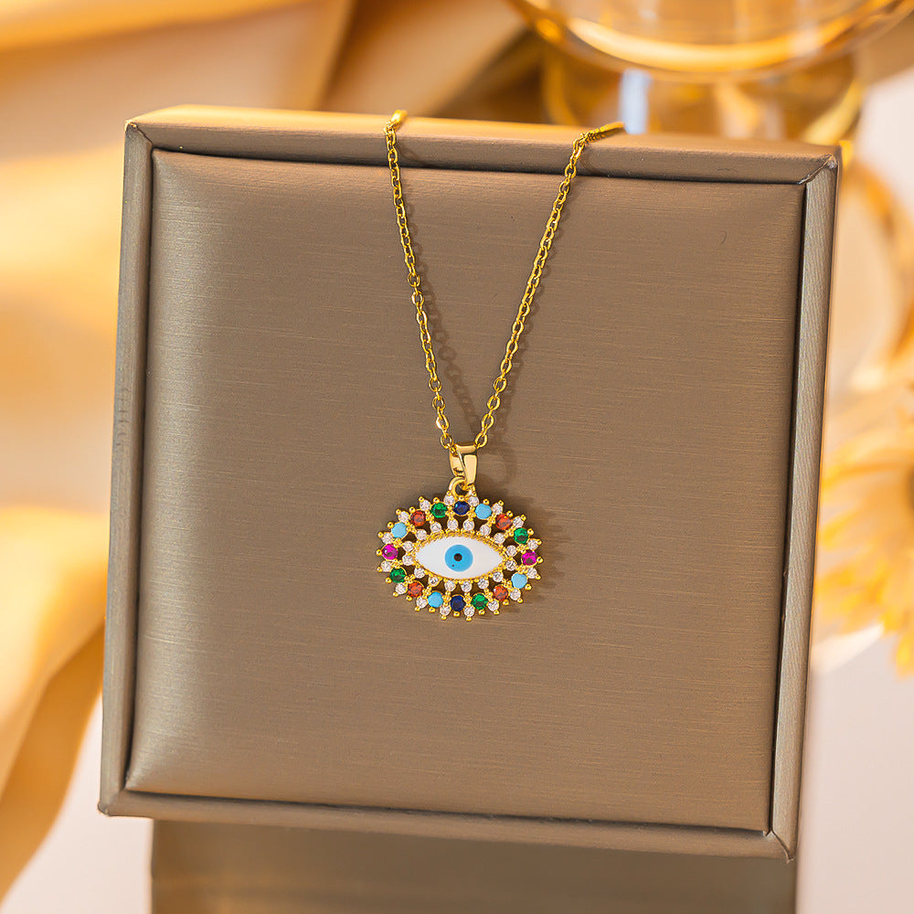 Wholesale Evil Eye Pendant Necklace Blue Eye Design for Everyday Gift Boutique Jewelry Accessory