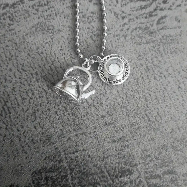 Wholesale  Retro Alloy Jewelry Accessories Water Kettle Coffee Cup Pendant Necklace