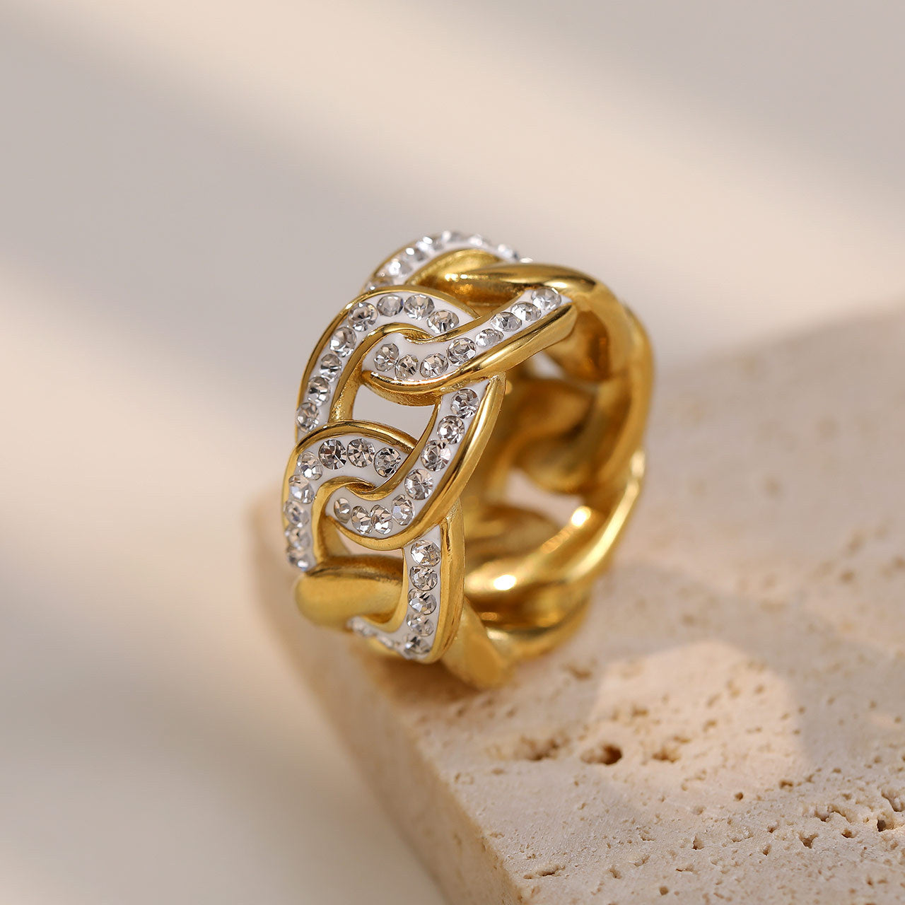 Wholesale Titanium Steel Cuban Link Ring