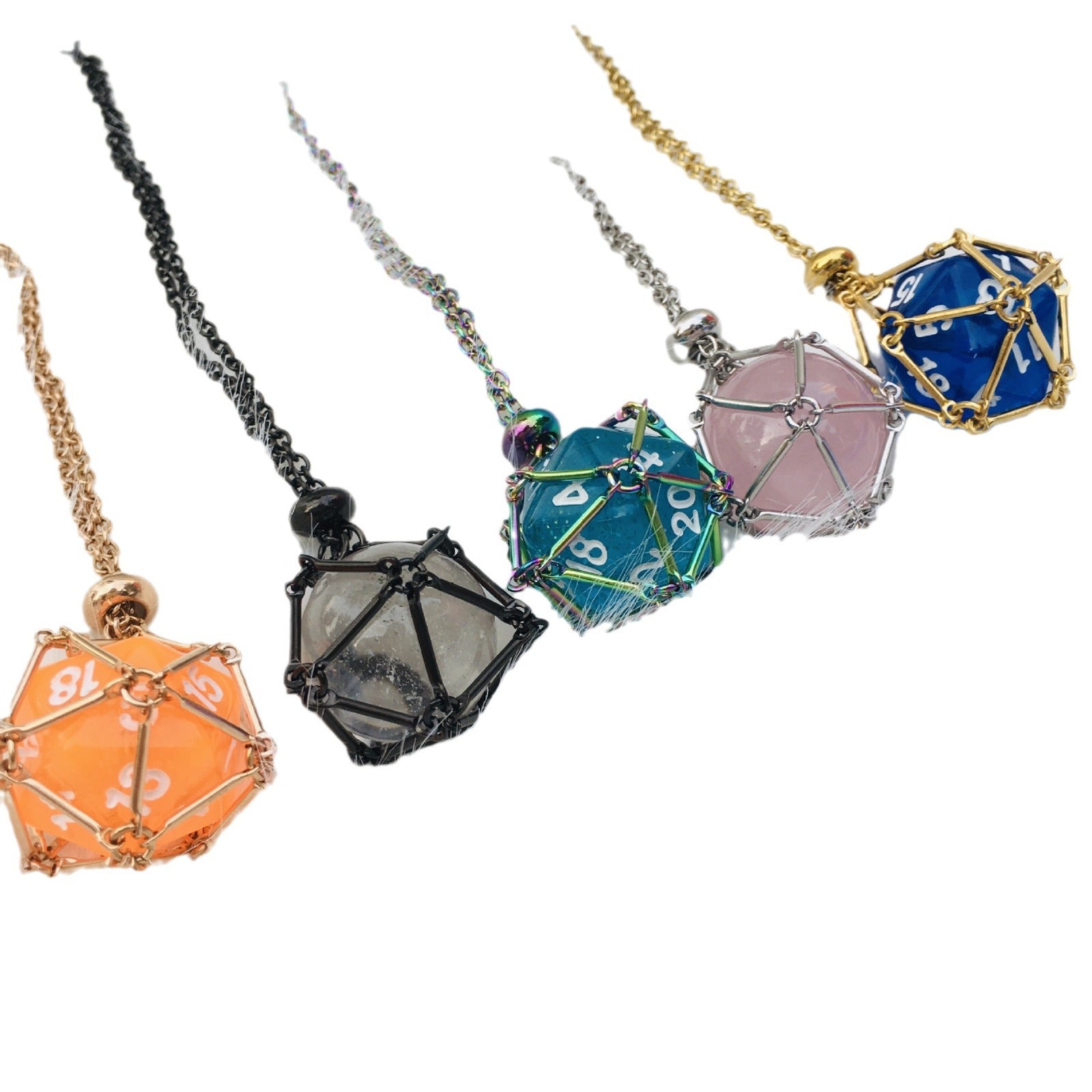 Wholesale Natural Stone Crystal Stainless Steel Bamboo Adjustable Hand Woven Net Pocket Necklace ACC-NE-RongGuan006