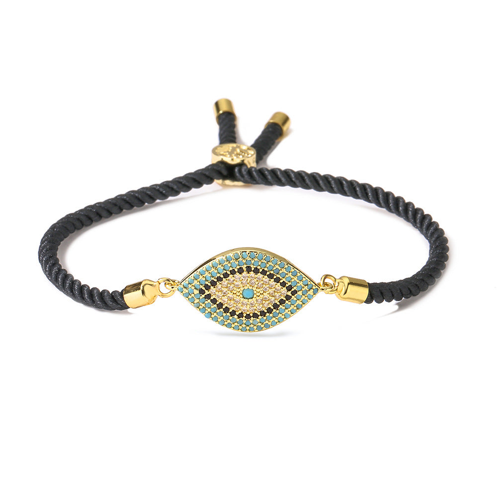 Wholesale Evil Eye Bracelet For Women Lucky Charm Copper Micro Pave Zircon Trendy Fashion Accessory For Everyday Wear
