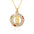 Wholesale zirconium inlaid necklace  gold plated Virgin Mary pendant necklace