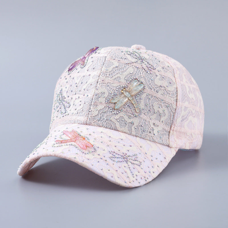 Wholesale lace butterfly dragonfly decorative baseball cap