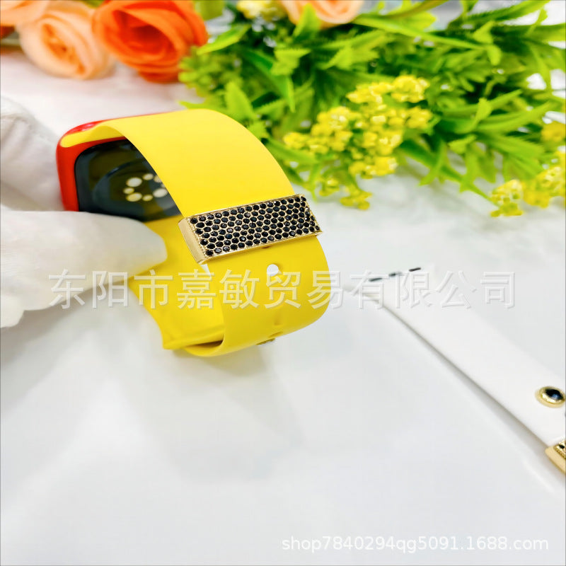 Wholesale New Style 110-Piece Wide Decorative Studs with Rhinestones Suitable for Silicone Watch Strap Decoration Rings,  in Stock with Discount and Direct Shipping