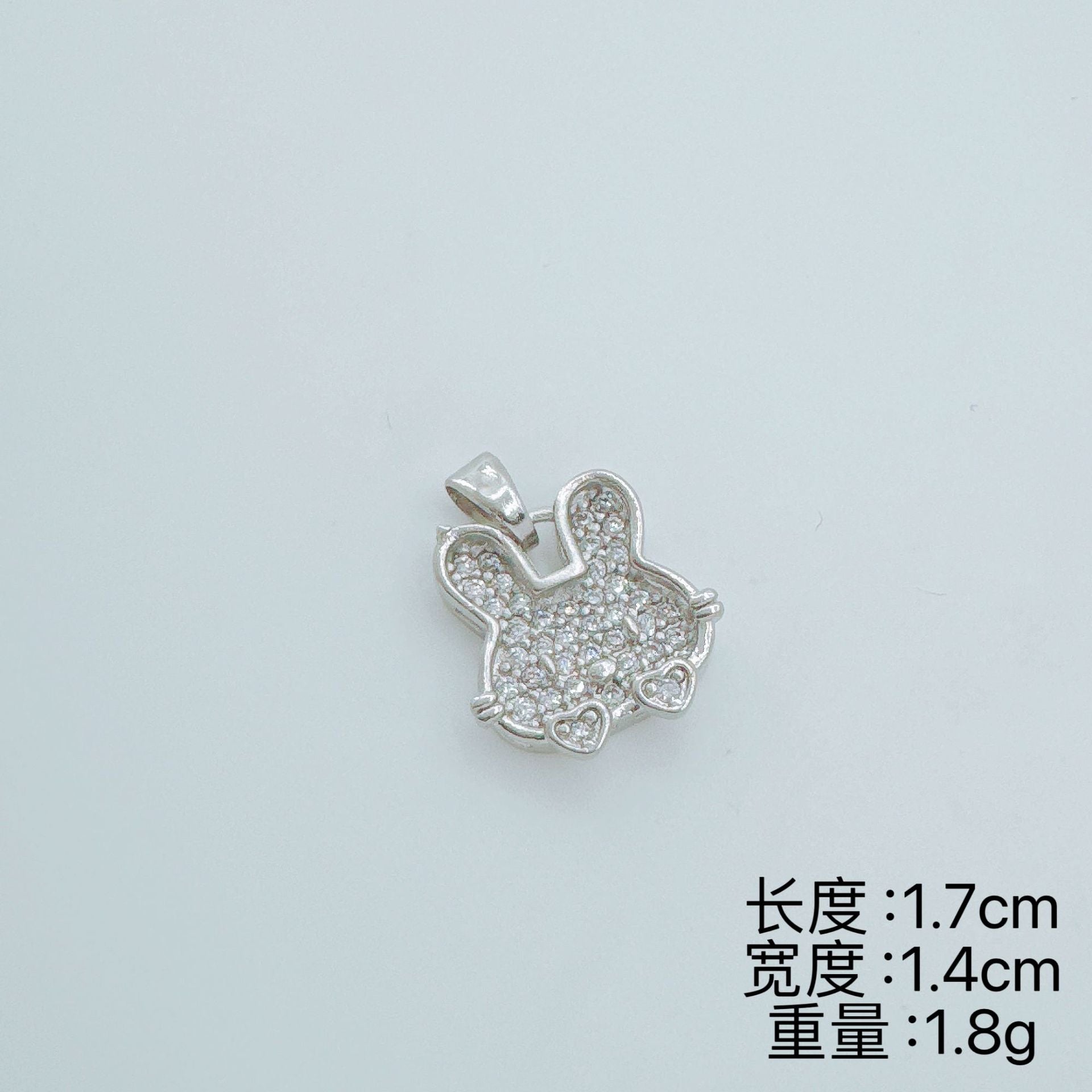 Wholesale Copper Gold-Plated Cat Pendant Zircon Hollow Design Trendy Boutique Jewelry Accessory
