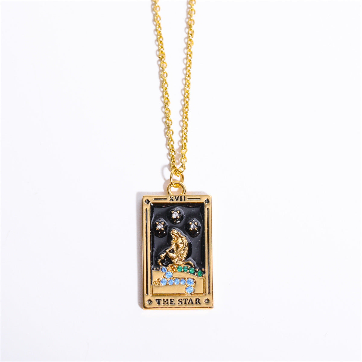 Wholesale Vintage Plated Tarot Cards Necklace