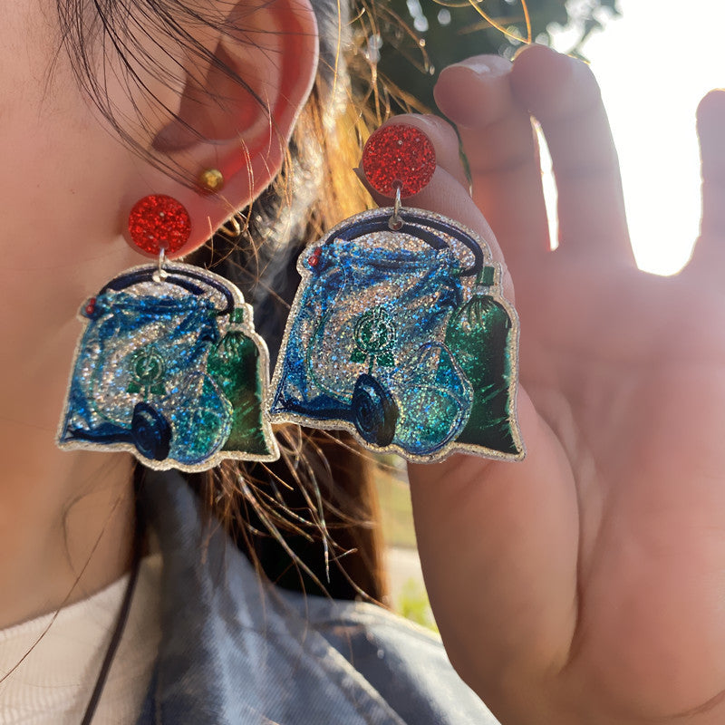 Wholesale  Nurses Day Shiny Fine  Acrylic Earrings