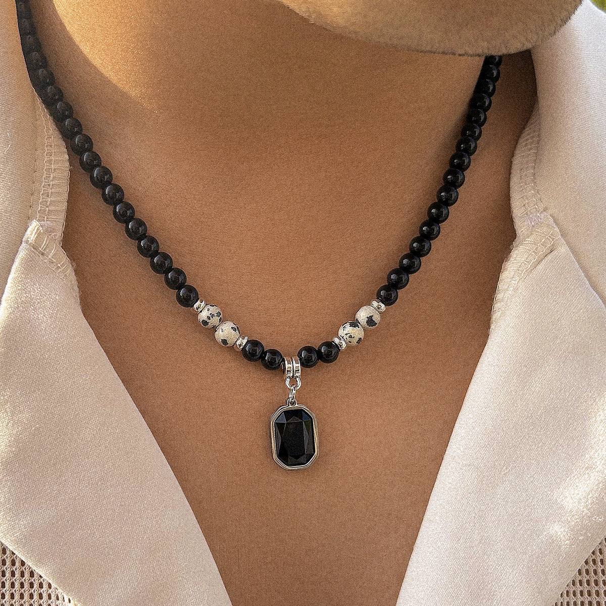 Wholesale Men's Stainless Steel Tiger Stone Ball Necklace ACC-NE-Puxin001