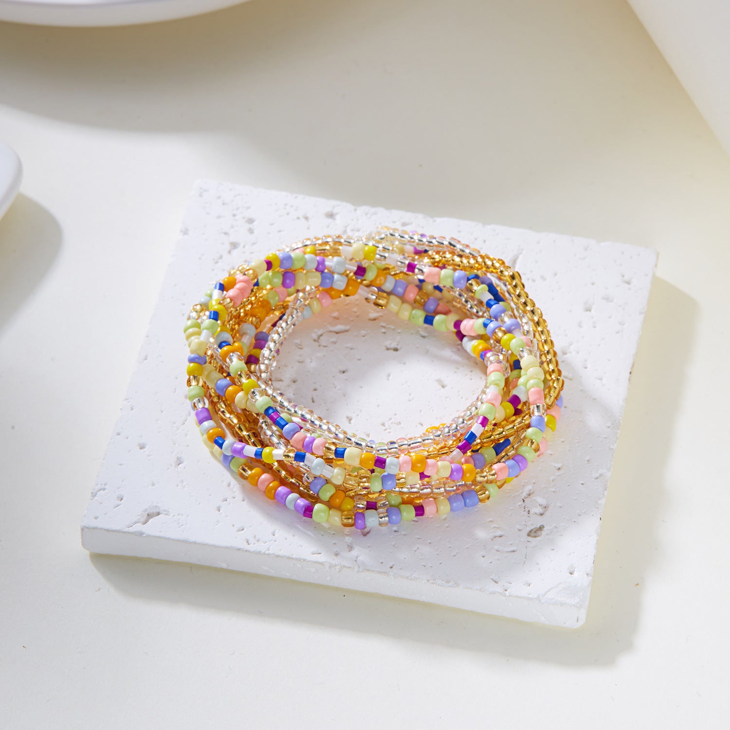 Wholesale  Rice Bead  Multi-layer Stacked Wear Bracelet