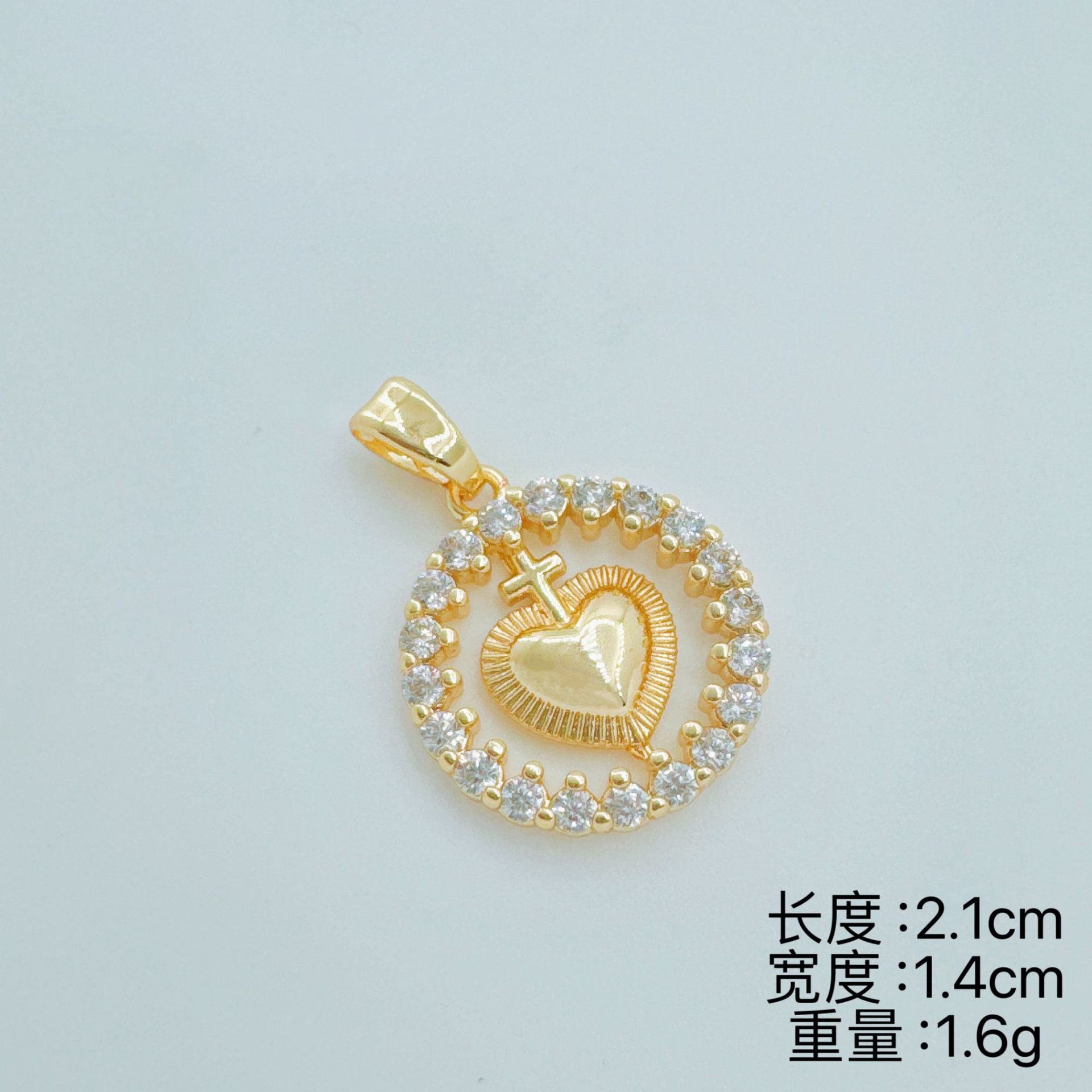 Wholesale Love Cross Pendant Necklace Copper Gold-Plated Fashion Accessory for Women Boutique Resale