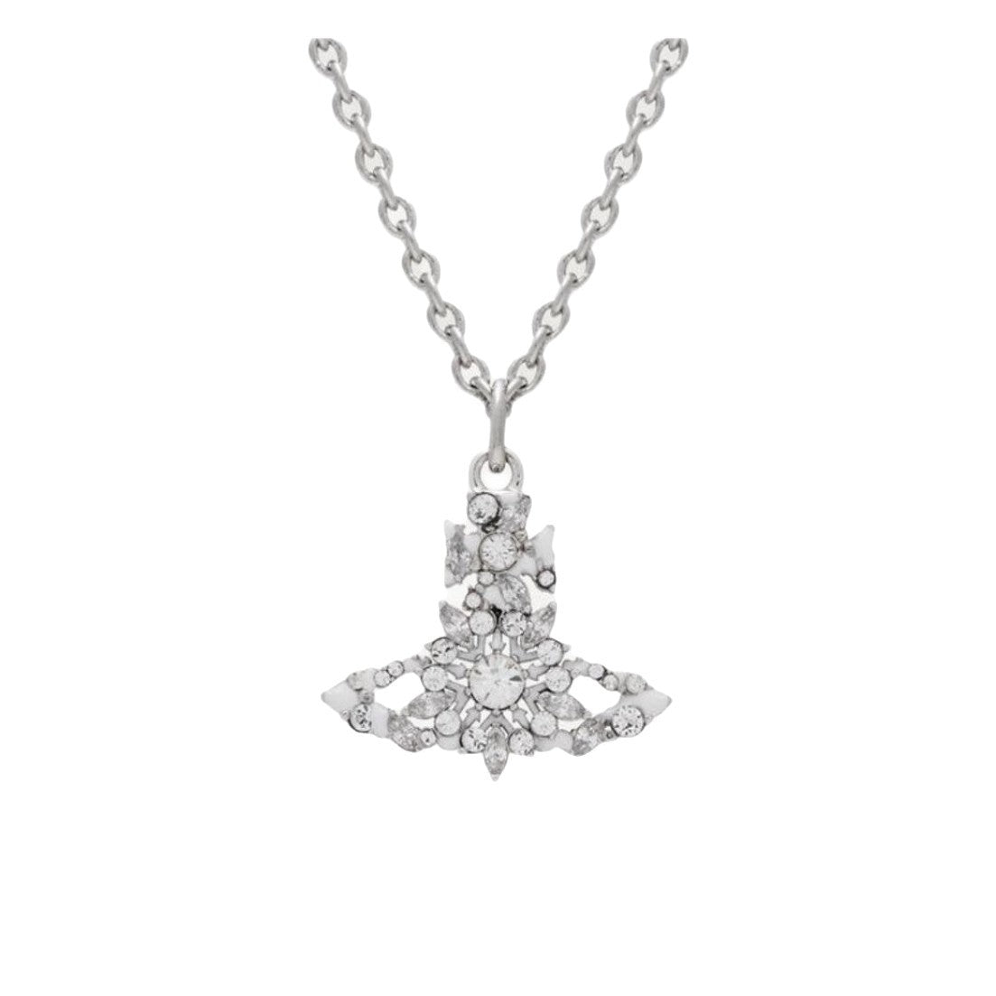 Wholesale Trendy Snowflake Pendant Necklace Enamel Ice Crystal Collarbone Chain Party Jewelry Gift Accessory