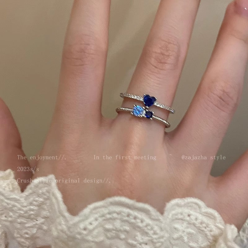 Wholesale  Blue Ocean series personalized index finger ring