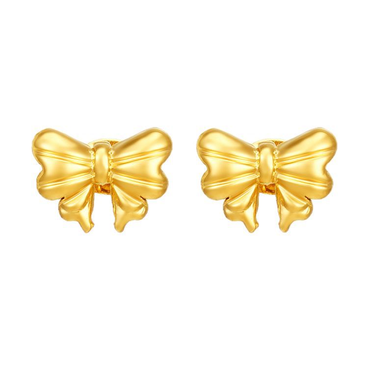 Wholesale Bow Titanium Steel  Earrings