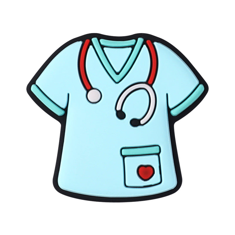 Wholesale 20pcs Cartoon Nurse Silicone Beads Focal Beads DIY Beaded Pen Accessories ACC-BDS-RongFa030