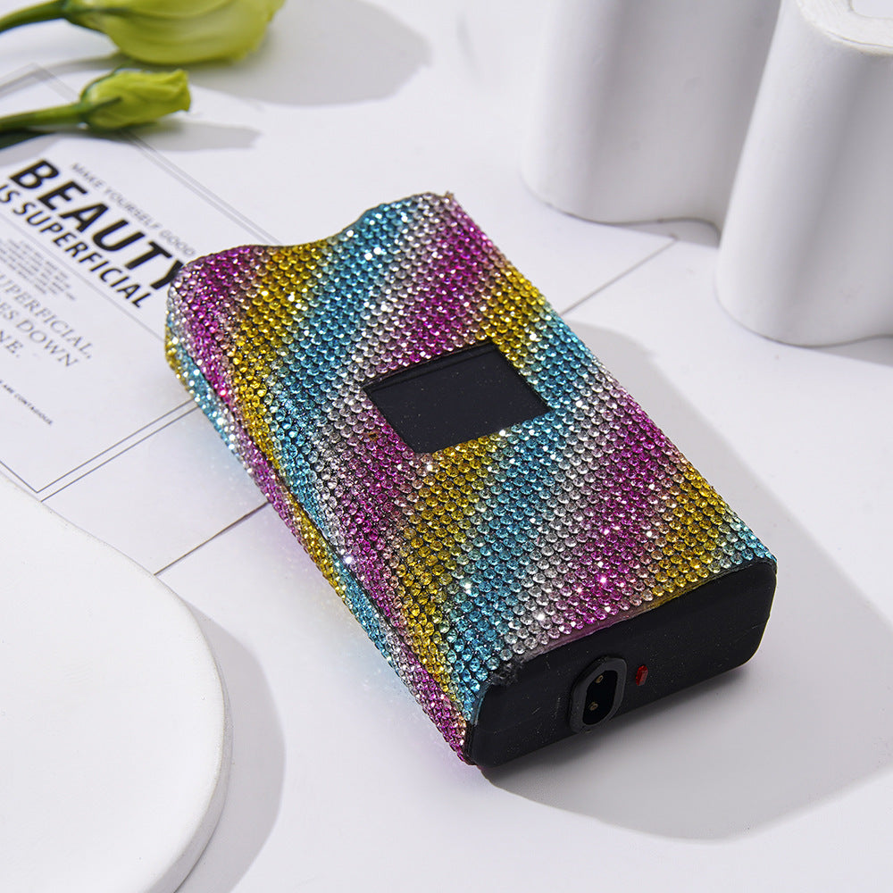 Wholesale colorful butterfly leopard print sunflower rhinestone flashlight plastic keychain ACCVIP-KC-ZhiYa009