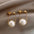 Wholesale  pearl earrings fashion twist shaped champagne color pearl earrings